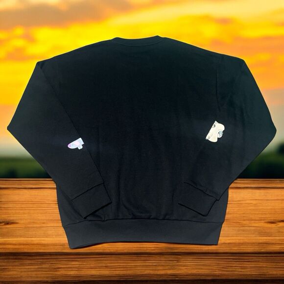 Bluey Disney Bingo Adult Small Unisex Crewneck Sweatshirt Black Graphic NWT - Picture 2 of 3